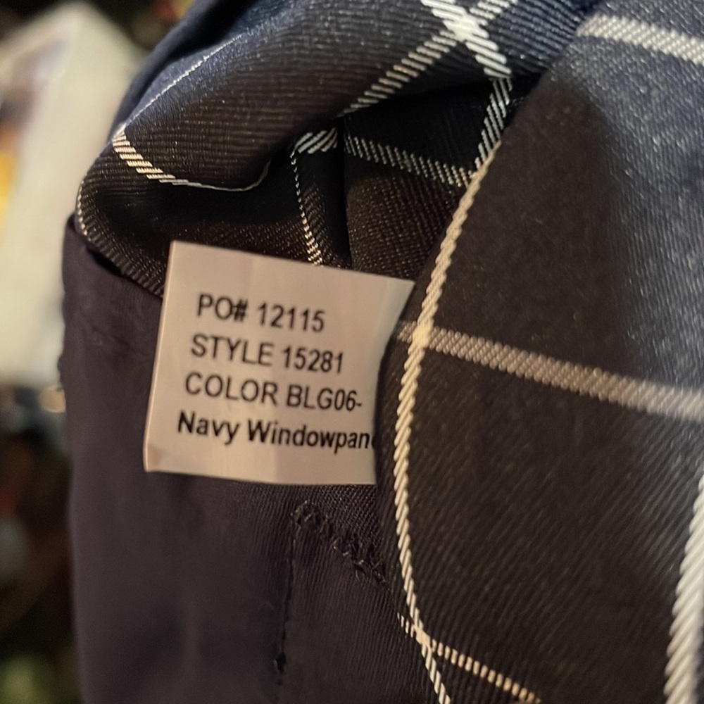 Men’s Bonobos Maide Navy Windowpane Golf Pants 30/30 Straight NWT - Picture 6 of 8